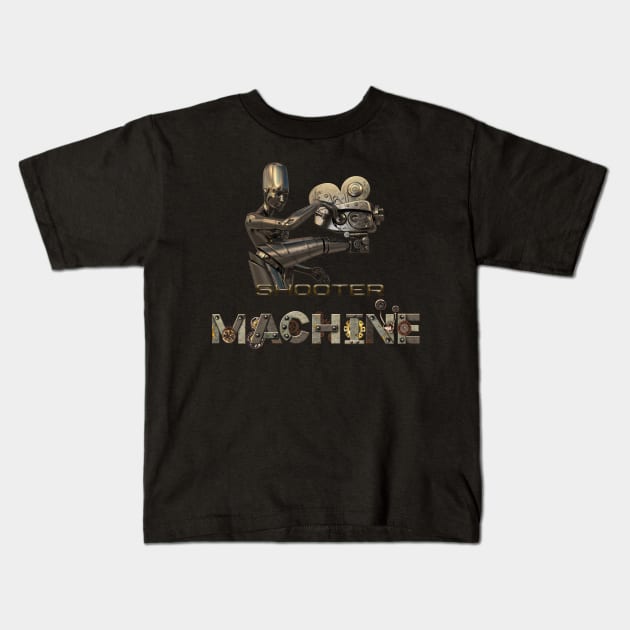 Robotic Film Shooter Cinematographer and Camera Stabilizer Kids T-Shirt by Dibble Dabble Designs